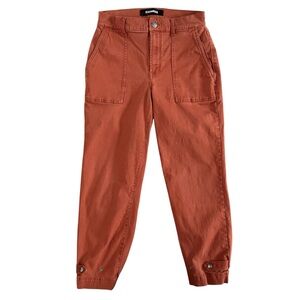 Express women’s Rust orange Pants jeans 80s vintage retro elastic cuff sz 4 #826